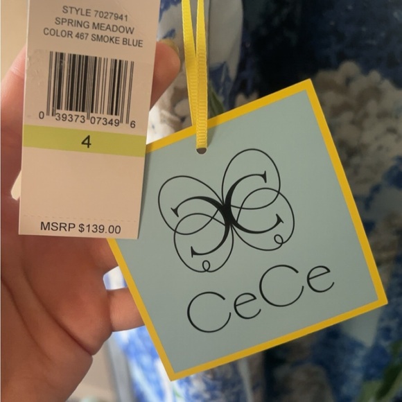 CeCe Hydrangea Cutout Dress Spring Meadow - Picture 7 of 7